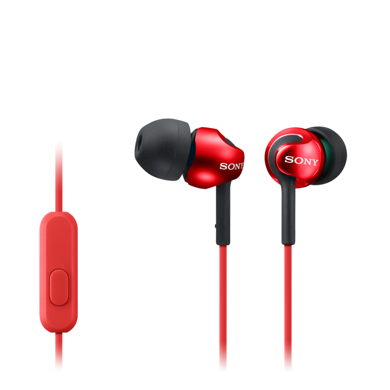 Słuchawki przewodowe Sony (czerwone) | MDR-EX110APR