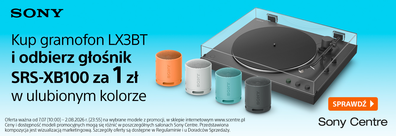 Kup gramofon LX3BT i odbierz glosnik SRS-XB100 za 1 zl