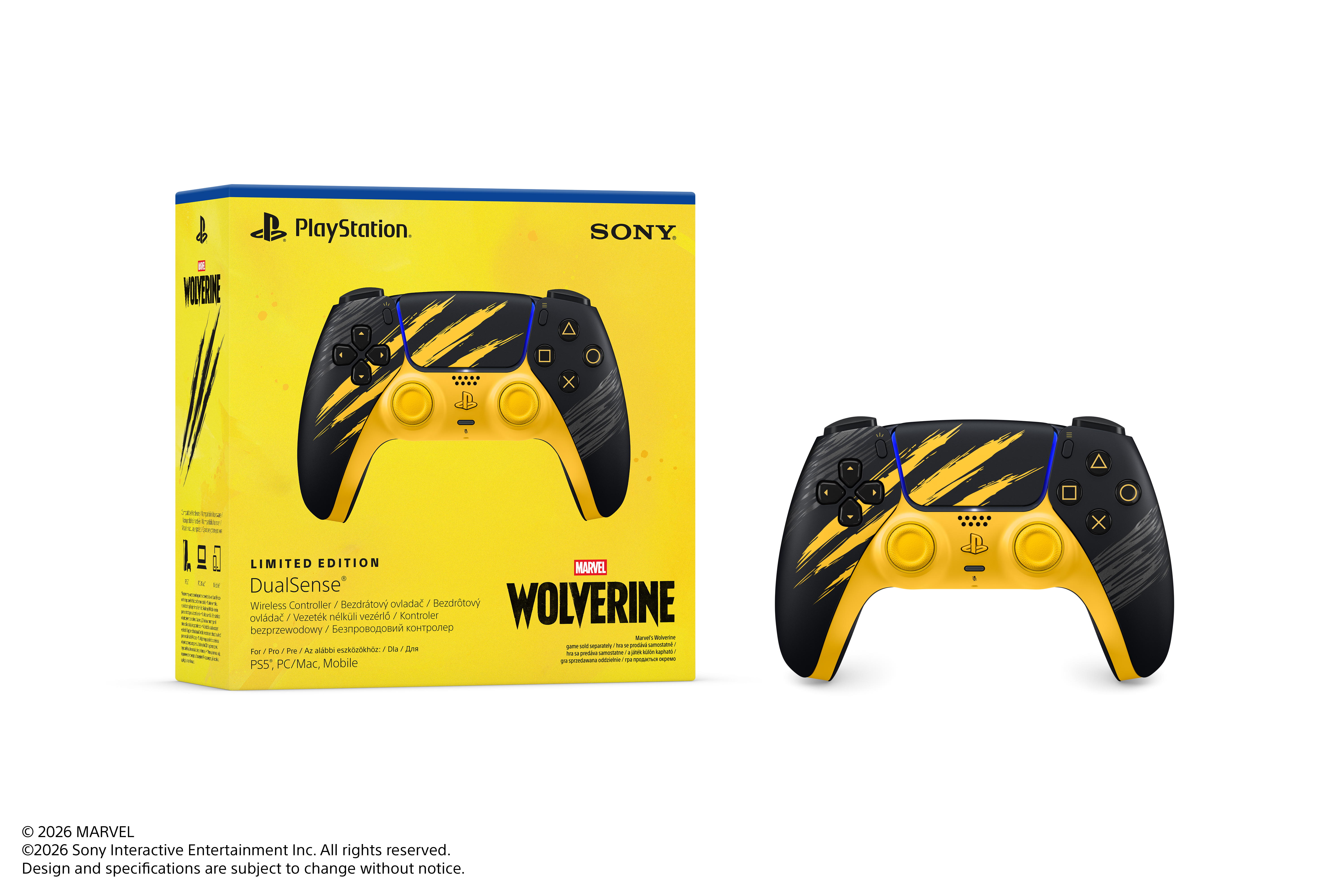 Opakowanie kontrolera DualSense Marvel's Wolverine Battle Yellow
