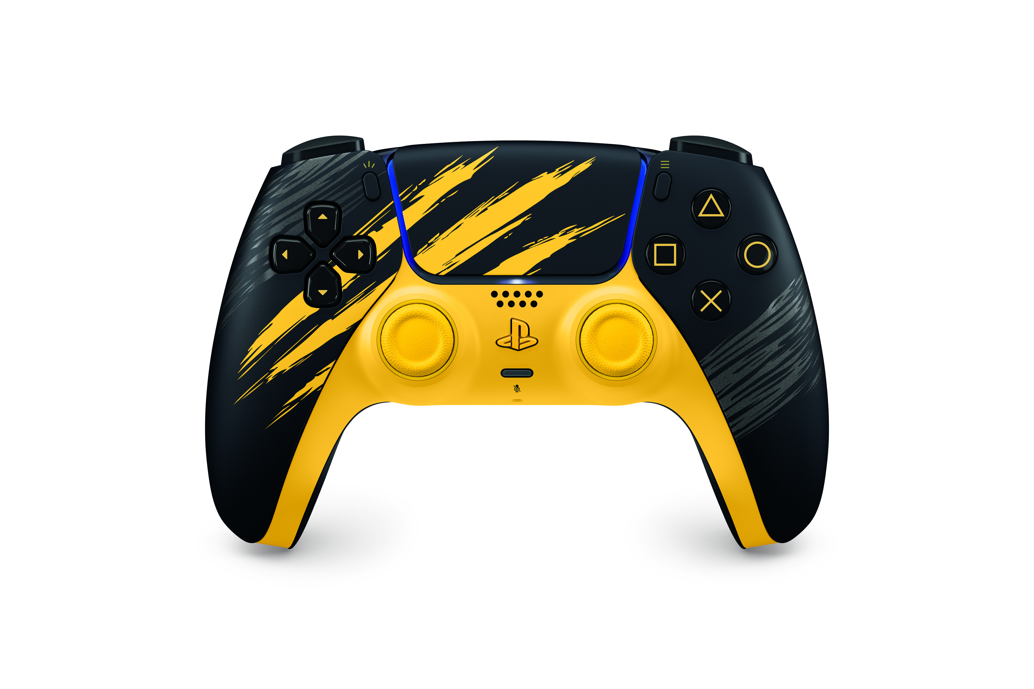 Kontroler DualSense Marvel's Wolverine Battle Yellow - widok z przodu