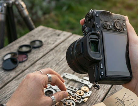 Produkcja wideo — kamera filmowa na statywie podczas realizacji nagrania