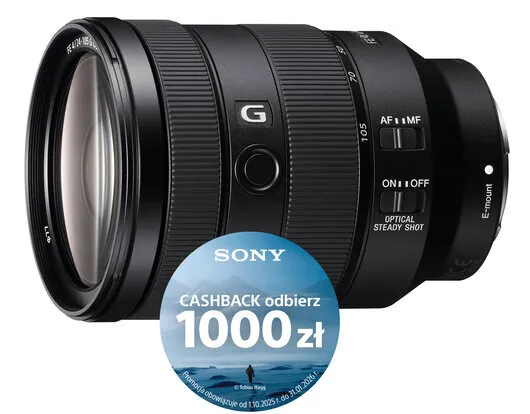 Obiektyw Sony FE 24-105 mm F4 G OSS | SEL24105G - Cashback