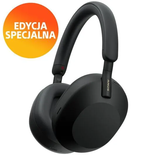 Słuchawki bezprzewodowe Sony (czarne) | WH-1000XM5SA - Słuchawki