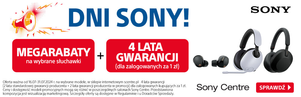 Dni Sony - Megarabaty + 4 lata gwarancji