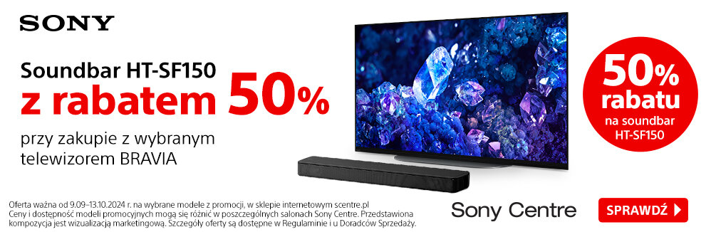 Rabat 50% na soundbar HT-SF150