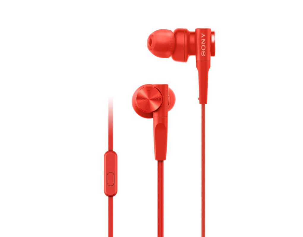 Słuchawki przewodowe Sony (czerwone) | MDR-XB55APR
