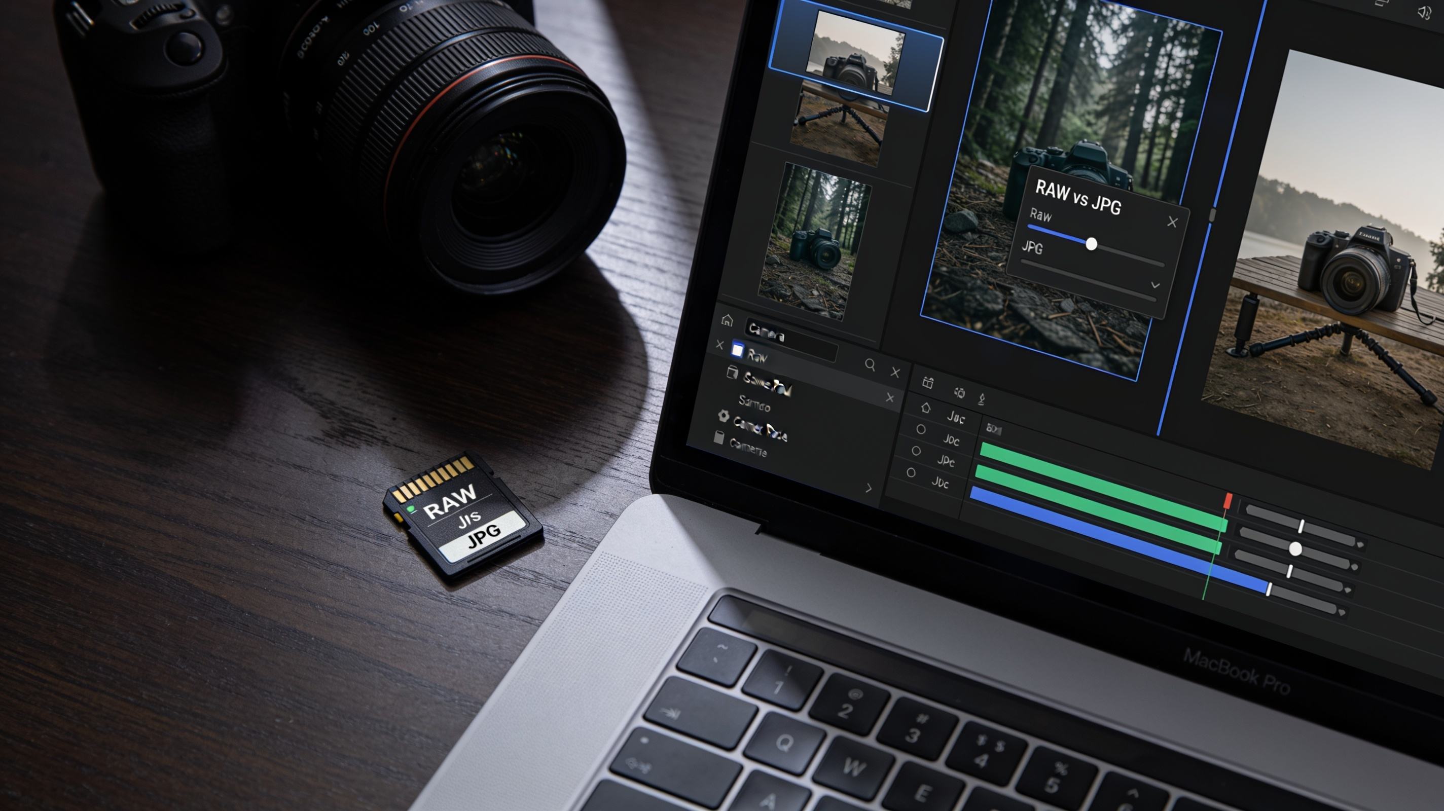 Obróbka zdjęć w programie Adobe Lightroom na monitorze komputerowym