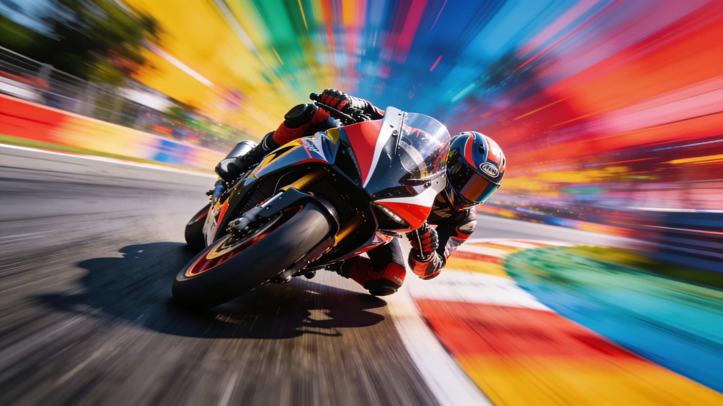 Technika panoramowania w fotografii sportowej — motocykl ostry na tle rozmytego tła, efekt ruchu