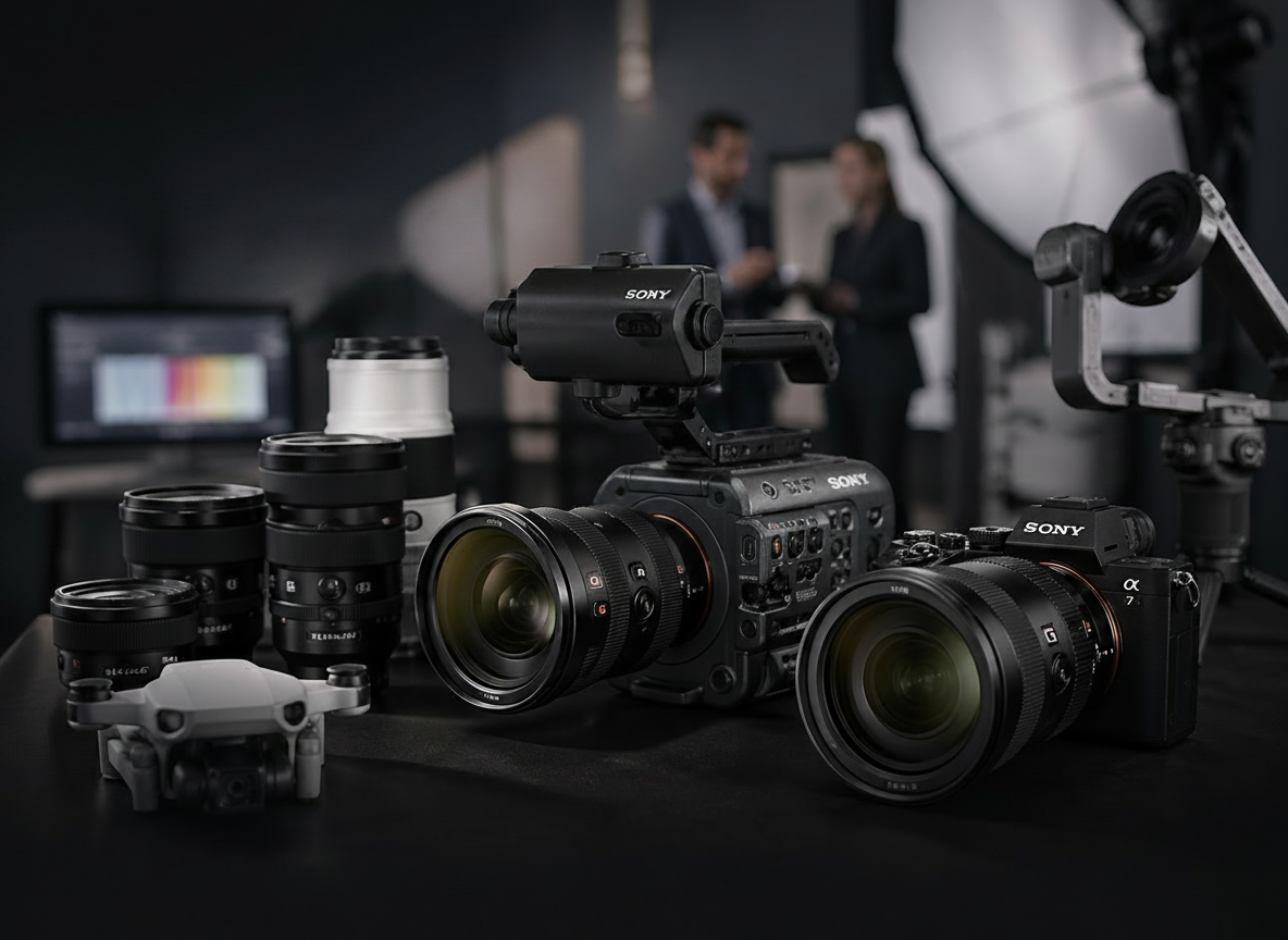 Profesjonalne studio foto-video wyposażone w sprzęt Sony — oferta B2B scentre.pl